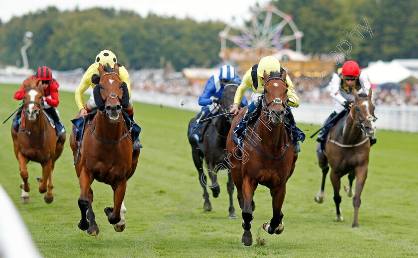 Jadoomi-0005 
 JADOOMI (right, William Buick) beats FINEST SOUND (left) in The William Hill Celebration Mile
Goodwood 27 Aug 2022 - Pic Steven Cargill / Racingfotos.com