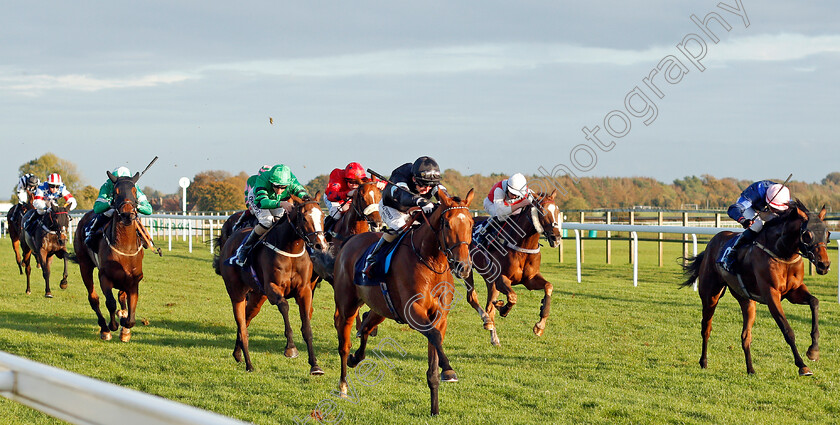 Manucci-0001 
 MANUCCI (Martin Dwyer) beats BEER WITH THE BOYS (right) in The Starsportsbet.co.uk Handicap
Bath 16 Oct 2019 - Pic Steven Cargill / Racingfotos.com