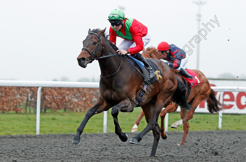 Nordic-Passage-0007 
 NORDIC PASSAGE (Robert Havlin) wins The Bet At racinguk.com Novice Median Auction Stakes Div2 Kempton 11 Apr 2018 - Pic Steven Cargill / Racingfotos.com