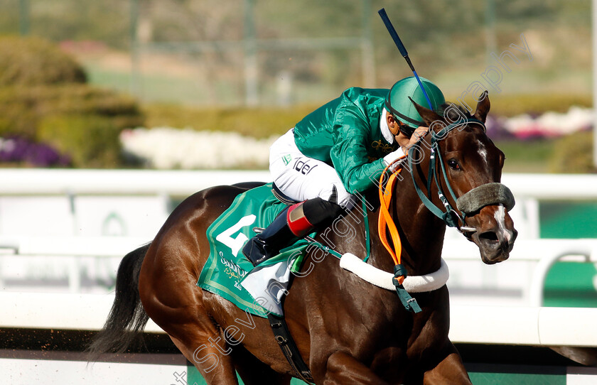 Wahbat-Alrahman-0001 
 WAHBAT ALRAHMAN (Adel Alfouraidi)
King Abdulaziz Racecourse, Kingdom of Saudi Arabia, 24 Feb 2023 - Pic Steven Cargill / Racingfotos.com