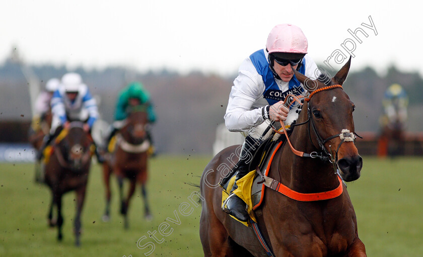 Waiting-Patiently-0008 
 WAITING PATIENTLY (Brian Hughes) wins The Betfair Ascot Chase Ascot 17 Feb 2018 - Pic Steven Cargill / Racingfotos.com