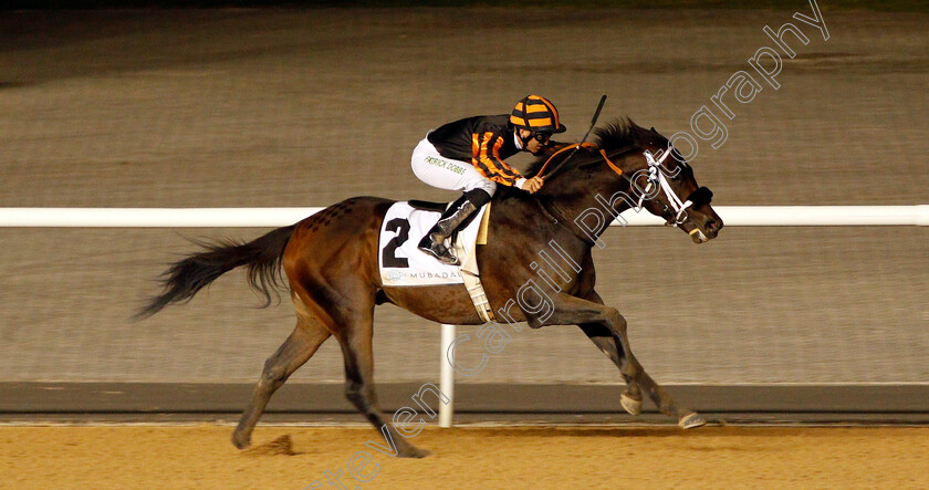 Kimbear-0002 
 KIMBEAR (Pat Dobbs) wins The CEPSA Energy Cup Handicap Meydan 18 Jan 2018 - Pic Steven Cargill / Racingfotos.com