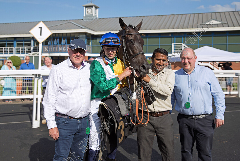 Snow-Berry-0008 
 SNOW BERRY (Alistair Rawlinson) winner of The Blog.Rhino.Bet for Daily Racing Insight Handicap
Nottingham 19 Jul 2024 - Pic Steven Cargill / Megan Dent / Racingfotos.com