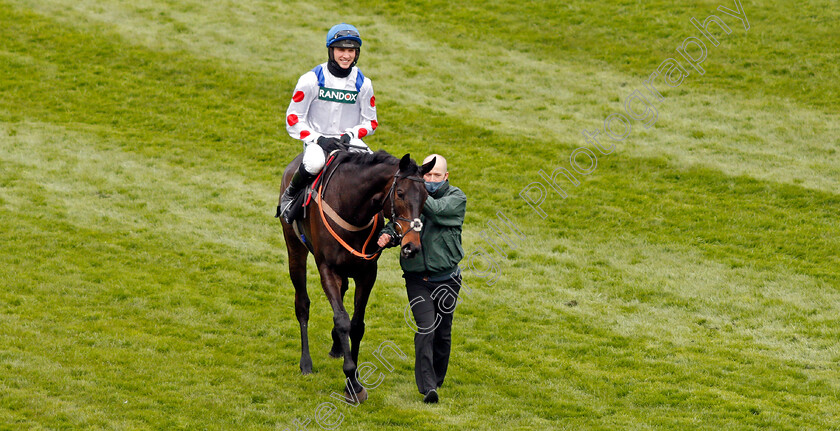 Clan-Des-Obeaux-0012 
 CLAN DES OBEAUX (Harry Cobden) after winning The Betway Bowl Chase
Aintree 8 Apr 2021 - Pic Steven Cargill / Racingfotos.com