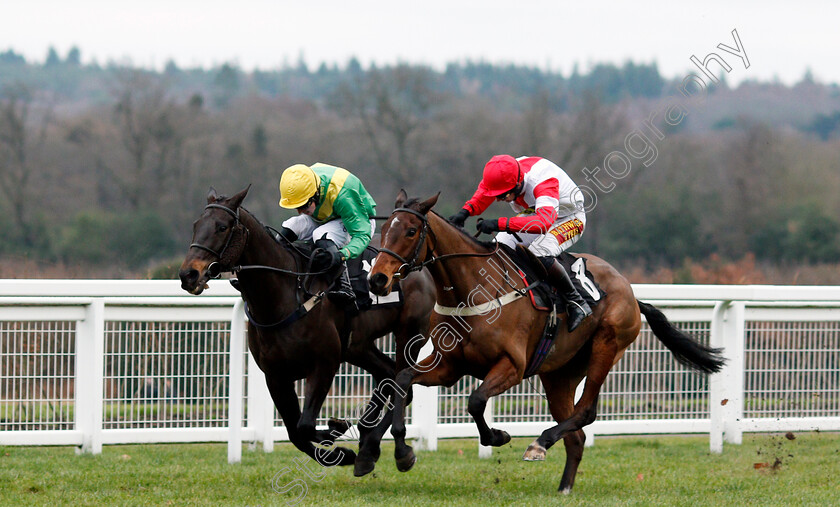 Mr-Medic-0001 
 MR MEDIC (right, James Best) beats ROCK ON ROCKY (left) in The My Pension Expert Handicap Chse Ascot 23 Dec 2017 - Pic Steven Cargill / Racingfotos.com