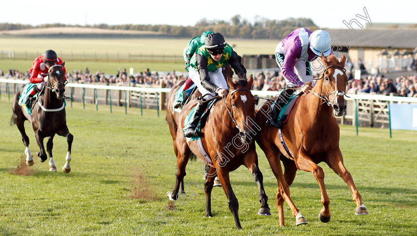 Rock-Eagle-0004 
 ROCK EAGLE (right, Harry Bentley) beats ASTRONOMER (left) in The bet365 Old Rowley Cup Handicap
Newmarket 12 Oct 2018 - Pic Steven Cargill / Racingfotos.com