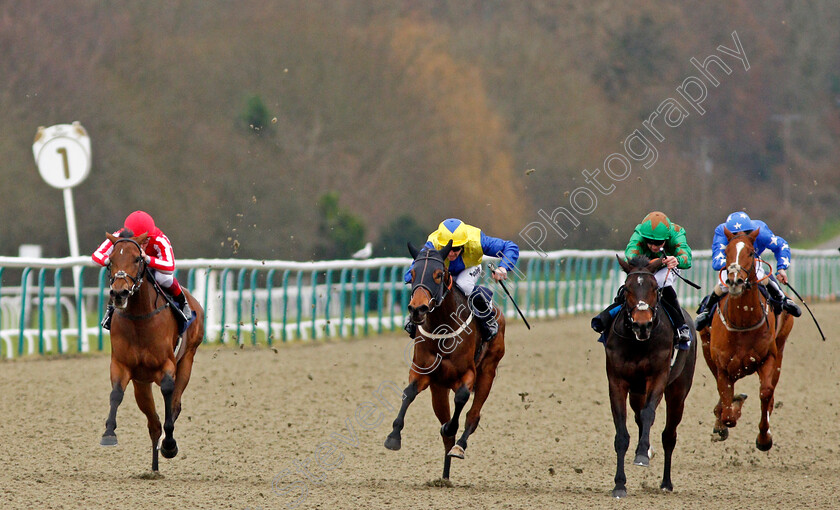 Mordin-0003 
 MORDIN (left, Frankie Dettori) beats NARJES (centre) and DELIBERATOR (right) in The Play Slots At sunbets.co.uk/vegas EBF Maiden Stakes Lingfield 6 Dec 2017 - Pic Steven Cargill / Racingfotos.com