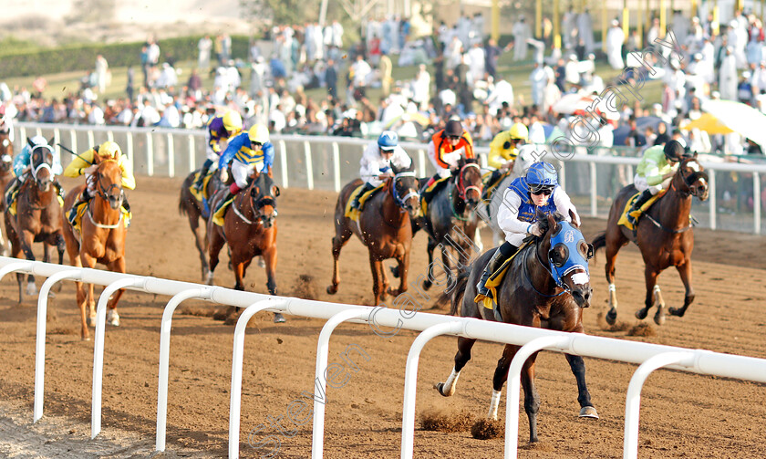 Shillong-0002 
 SHILLONG (Pat Cosgrave) wins The British University Dubai Handicap Jebel Ali 26 Jan 2018 - Pic Steven Cargill / Racingfotos.com