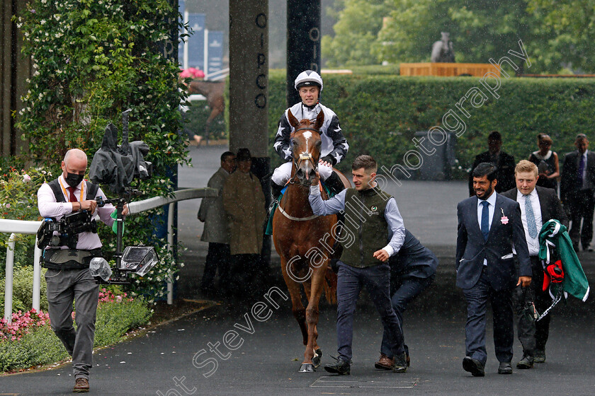 Zain-Claudette-0002 
 ZAIN CLAUDETTE (Ray Dawson) with Ismail Mohammed after The Princess Margaret Keeneland Stakes
Ascot 24 Jul 2021 - Pic Steven Cargill / Racingfotos.com