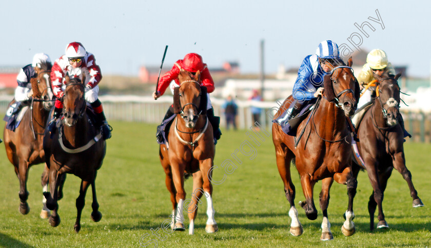 Majaalis-0002 
 MAJAALIS (2nd right, Jim Crowley) wins The Dennis Barrett Jolly Boys Outing Handicap
Yarmouth 18 Sep 2019 - Pic Steven Cargill / Racingfotos.com