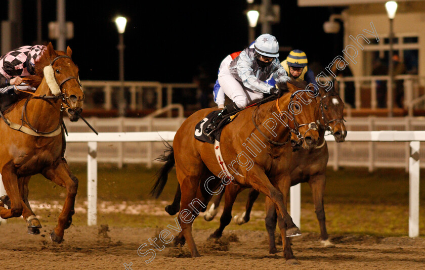 Hunters-Step-0003 
 HUNTERS STEP (Grace McEntee) wins The Racing Welfare Handicap Div1
Chelmsford 18 Feb 2021 - Pic Steven Cargill / Racingfotos.com