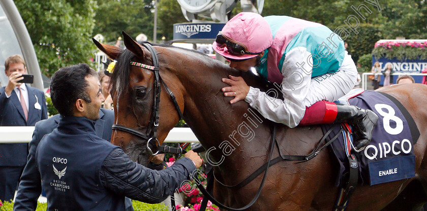 Enable-0026 
 ENABLE (Frankie Dettori) after The King George VI & Queen Elizabeth Stakes
Ascot 27 Jul 2019 - Pic Steven Cargill / Racingfotos.com