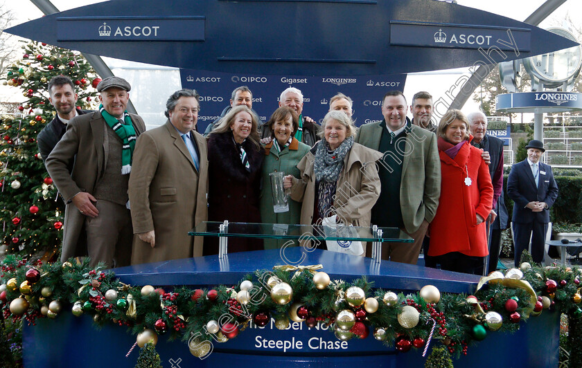 Vinndication-0014 
 Presentation to Moremoneythan for The Noel Novices Chase won by VINNDICATION
Ascot 21 Dec 2018 - Pic Steven Cargill / Racingfotos.com