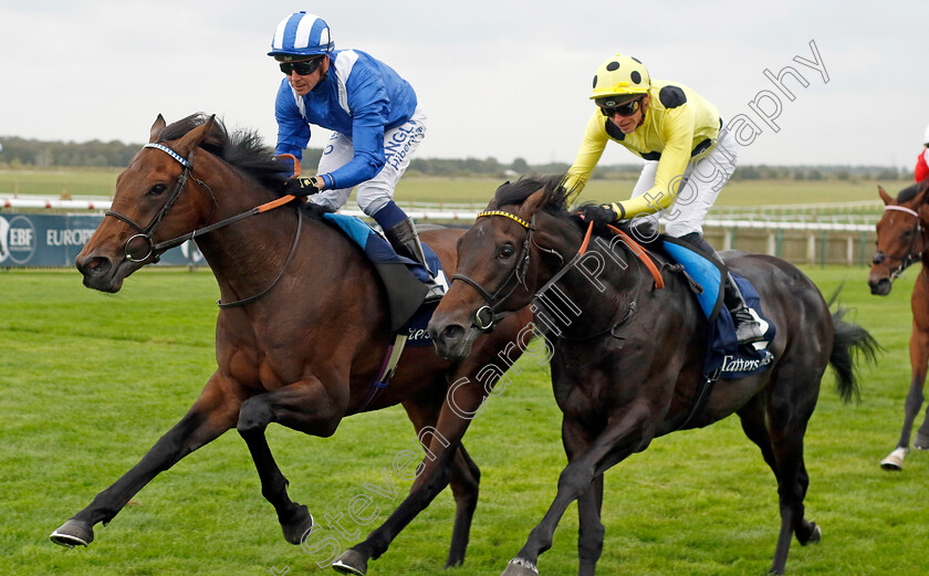 Alyanaabi-0001 
 ALYANAABI (left, Jim Crowley) beats BOILING POINT (right) in The Tattersalls Stakes
Newmarket 28 Sep 2023 - Pic Steven Cargill / Racingfotos.com