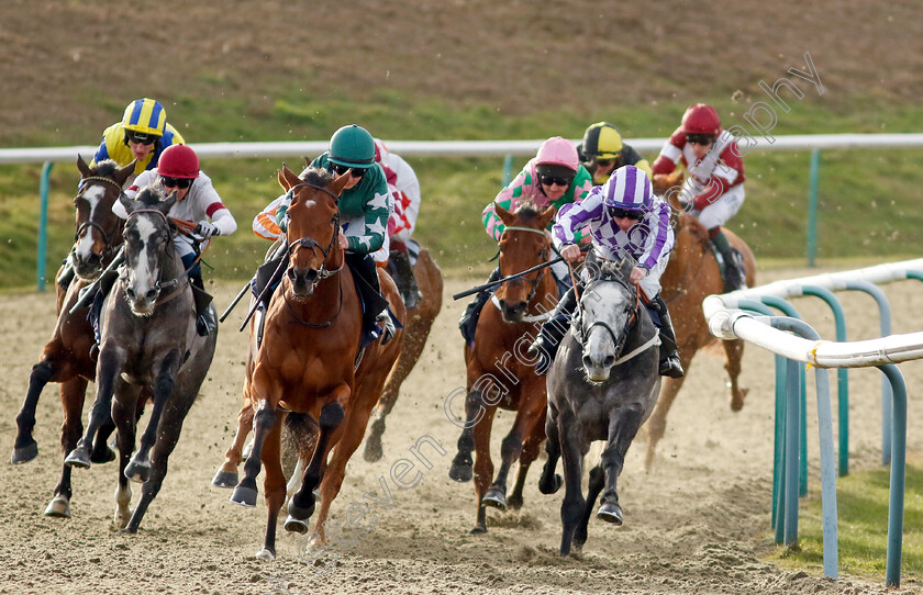 Raintown-0002 
 RAINTOWN (left, David Probert) beats AMAZING (centre) and BOHEMIAN BREEZE (right) in The Boost Your Acca-Fenwa With Betuk Handicap
Lingfield 20 Jan 2024 - Pic Steven Cargill / Racingfotos.com