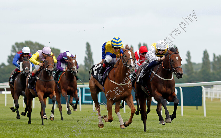 Amazonian-Dream-0001 
 AMAZONIAN DREAM (right, David Probert) beats RUSSELLINTHEBUSHES (centre) in The Bet 10 Get 40 For New Customers Nursery
Newbury 13 Aug 2021 - Pic Steven Cargill / Racingfotos.com