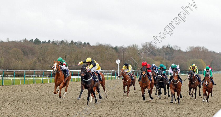 Alcazan-0001 
 ALCAZAN (2nd left, William Carson) beats LITTLE SUNFLOWER (left) in The Ladbrokes Watch Racing Online For Free Handicap
Lingfield 26 Mar 2021 - Pic Steven Cargill / Racingfotos.com