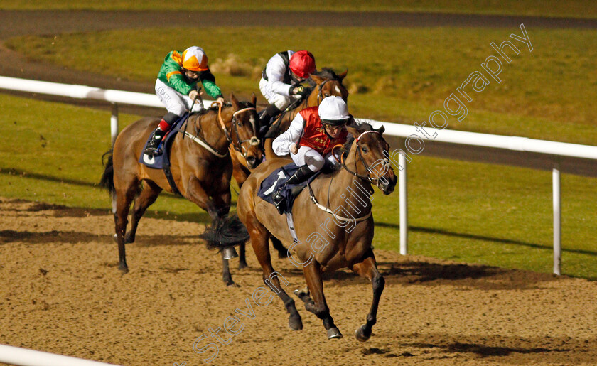 Night-Narcissus-0002 
 NIGHT NARCISSUS (Liam Keniry) wins The Play Ladbrokes 5-A-Side On Football Fillies Novice Stakes
Wolverhampton 11 Jan 2021 - Pic Steven Cargill / Racingfotos.com