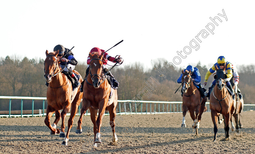 Will-To-Win-0001 
 WILL TO WIN (2nd left, Jack Mitchell) beats NEVER BEFORE (left) in The Ladbrokes Home Of The Odds Boost Handicap
Lingfield 8 Feb 2020 - Pic Steven Cargill / Racingfotos.com