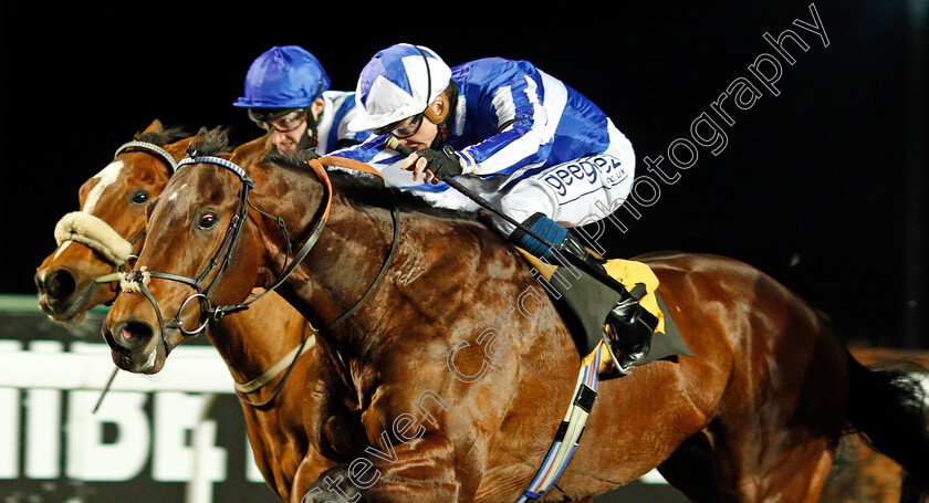 Melody-Of-Life-0006 
 MELODY OF LIFE (David Probert) wins The Unibet Casino Deposit £10 Get £40 Bonus Novice Stakes Div2
Kempton 13 Jan 2021 - Pic Steven Cargill / Racingfotos.com