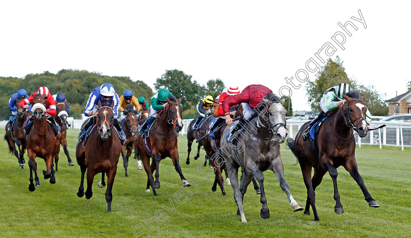 Francesco-Guardi-0002 
 FRANCESCO GUARDI (right, Hector Crouch) beats LOST IN SPACE (centre) in The EBF Stallions Novice Stakes
Salisbury 11 Jul 2020 - Pic Steven Cargill / Racingfotos.com