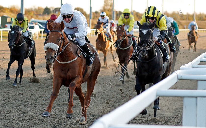 Western-Beat-0005 
 WESTERN BEAT (John Egan) beats LIVIA THE EMPRESS (right) in The tote Placepot Your First Bet Nursery
Chelmsford 22 Oct 2020 - Pic Steven Cargill / Racingfotos.com