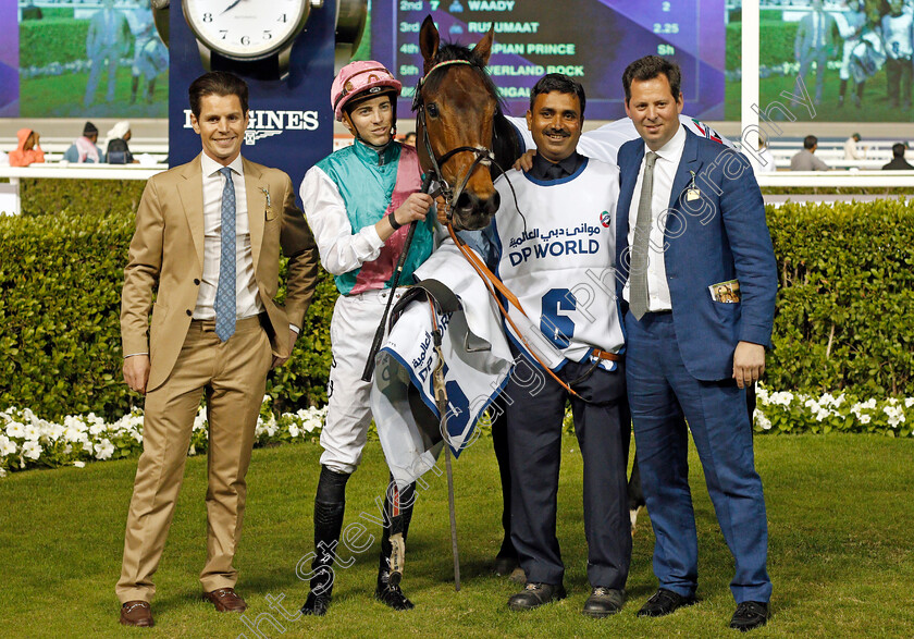 Equilateral-0007 
 EQUILATERAL (James Doyle) with trainer Charles Hills (right) after The Dubai Dash
Meydan 23 Jan 2020 - Pic Steven Cargill / Racingfotos.com