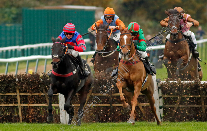 El-Saviour-0003 
 EL SAVIOUR (right, Tom Cannon) beats MYFANWY'S MAGIC (left, Harry Atkins) in The Denis O'Connell Memorial National Hunt Novices Hurdle
Warwick 22 Nov 2023 - Pic Steven Cargill / Racingfotos.com