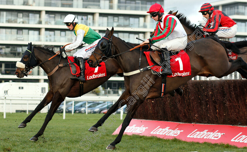 Beggar s-Wishes-0001 
 BEGGAR'S WISHES (nearside, Sean Bowen) with TOUCH KICK (farside) 
Newbury 30 Nov 2018 - Pic Steven Cargill / Racingfotos.com