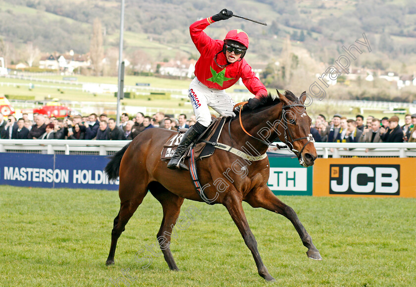 Kilbricken-Storm-0001 
 KILBRICKEN STORM (Harry Cobden) wins The Albert Bartlett Novices Hurdle Cheltenham 16 mar 2018 - Pic Steven Cargill / Racingfotos.com