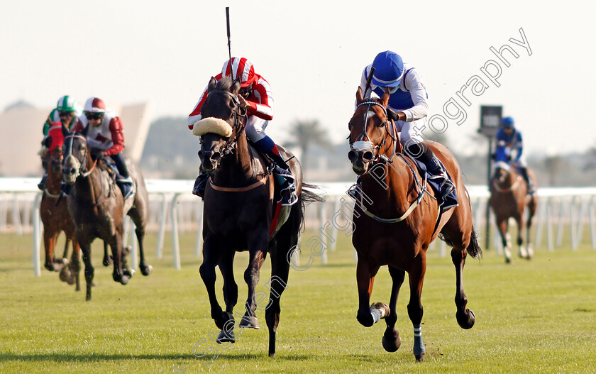 Macaque-0003 
 MACAQUE (left, Abdulla Faisal) beats MUSHTAQ (right) in The Bahrain Economic Develpment Board Cup
Rashid Equestrian & Horseracing Club, Bahrain 20 Nov 2020 - Pic Steven Cargill / Racingfotos.com