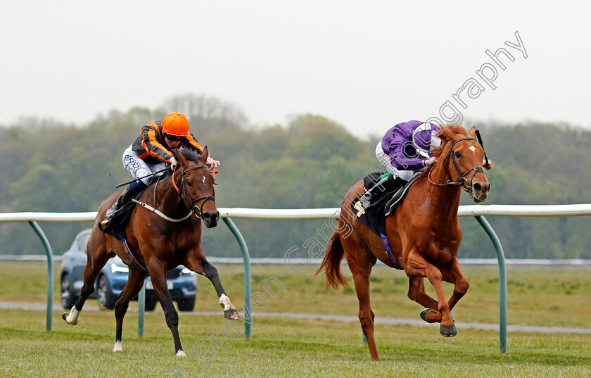 Sir-Rumi-0002 
 SIR RUMI (Rossa Ryan) beats KING OF CLUBS (left) in The Racing TV Profits Returned To Racing Novice Stakes
Nottingham 27 Apr 2021 - Pic Steven Cargill / Racingfotos.com