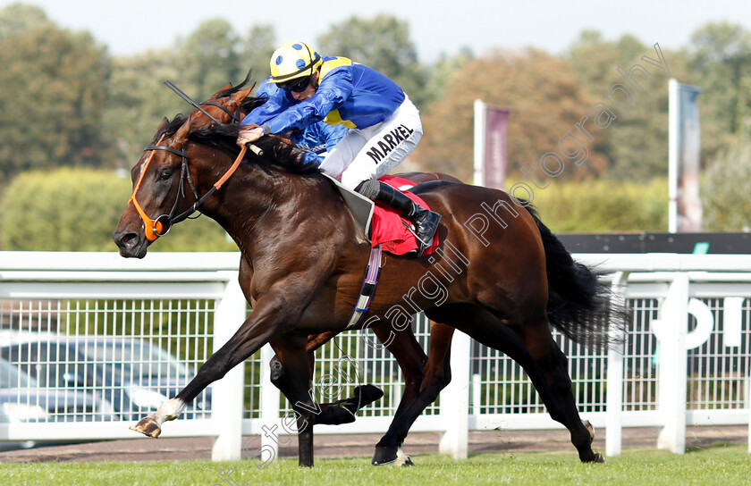 Walkinthesand-0003 
 WALKINTHESAND (Tom Marquand) wins The Smarkets Conditions Stakes
Sandown 19 Sep 2018 - Pic Steven Cargill / Racingfotos.com