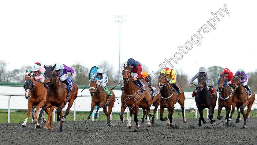 Prop-Forward-0006 
 PROP FORWARD (2nd left, Kieran Shoemark) wins The Wise Betting At Racingtv Handicap
Kempton 10 Apr 2023 - Pic Steven Cargill / Racingfotos.com