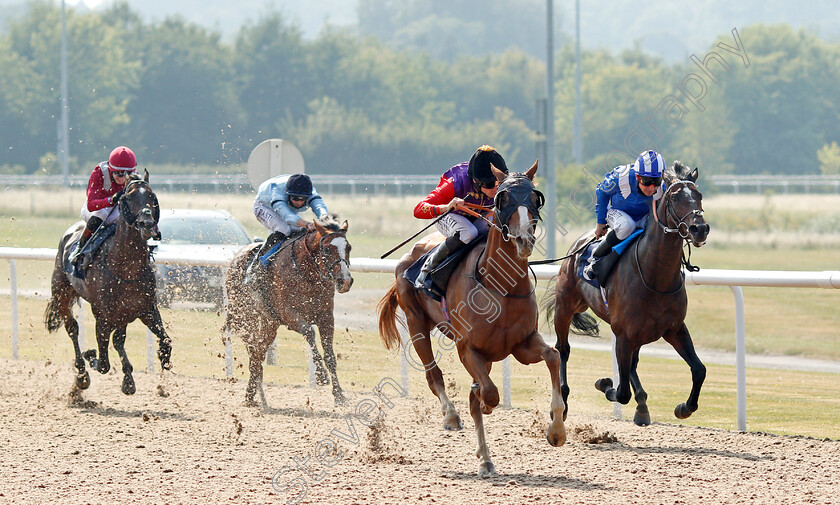 Vindicate-0002 
 VINDICATE (Ryan Moore) beats THUMUR (right) in The Free Tips Daily On attheraces.com Handicap
Wolverhampton 11 Aug 2020 - Pic Steven Cargill / Racingfotos.com