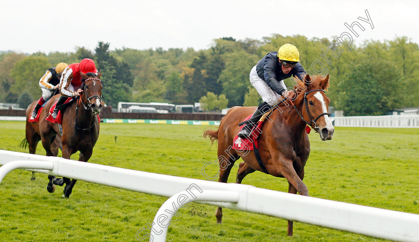 Crystal-Hope-0003 
 CRYSTAL HOPE (William Buick) wins The Nordoff Robbins David Enthoven Memorial Fillies Novice Stakes Sandown 27 Apr 2018 - Pic Steven Cargill / Racingfotos.com