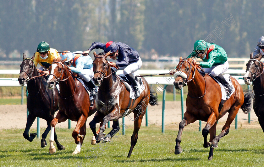 Measure-Of-Time-0002 
 MEASURE OF TIME (centre, P C Boudot) beats ZEYREK (right) and MENSEN ERNST (2nd left) in The Prix Club Hipico Concepcion - Prix Michel Houyvet
Deauville 9 Aug 2020 - Pic Steven Cargill / Racingfotos.com