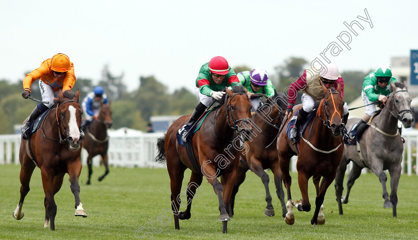 Texting-0001 
 TEXTING (Gerald Mosse) beats PINK FLAMINGO (left) and THREE LITTLE BIRDS (right) in The Sarah Chandler October Club Supporting SIA Fillies Handicap
Ascot 26 Jul 2019 - Pic Steven Cargill / Racingfotos.com