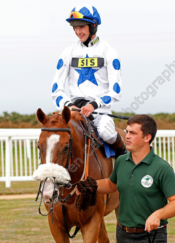 Magical-Thomas-0008 
 MAGICAL THOMAS (Brendan Powell) after The Lady Brenda Cook Memorial Handicap Hurdle
Les Landes Jersey 26 Aug 2019 - Pic Steven Cargill / Racingfotos.com