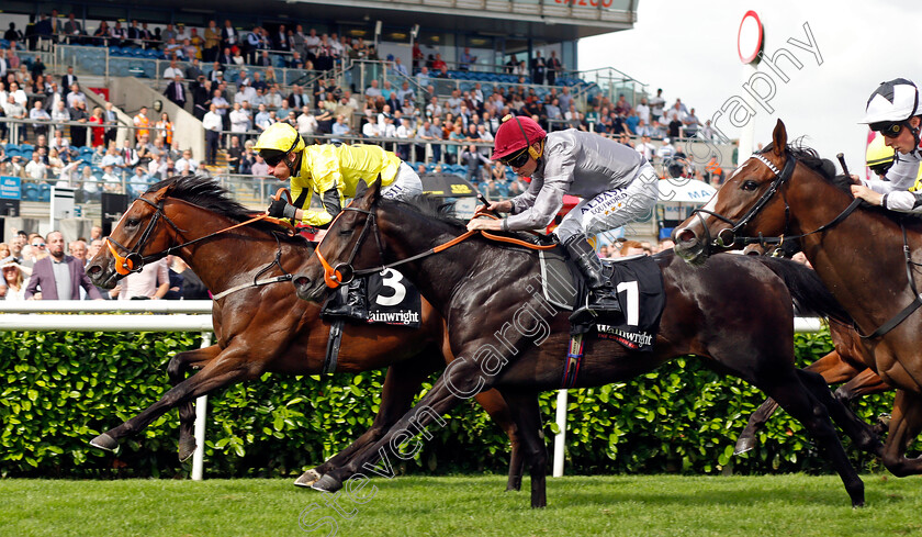 Caturra-0006 
 CATURRA (left, Adam Kirby) beats ARMOR (centre) in The Wainwright Flying Childers Stakes
Doncaster 10 Sep 2021 - Pic Steven Cargill / Racingfotos.com