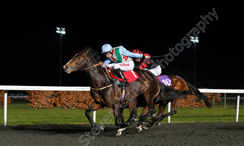 Sir-Hamilton-0001 
 SIR HAMILTON (Luke Morris) wins The 32Red On The App Store Novice Stakes Div2 Kempton 10 Jan 2018 - Pic Steven Cargill / Racingfotos.com