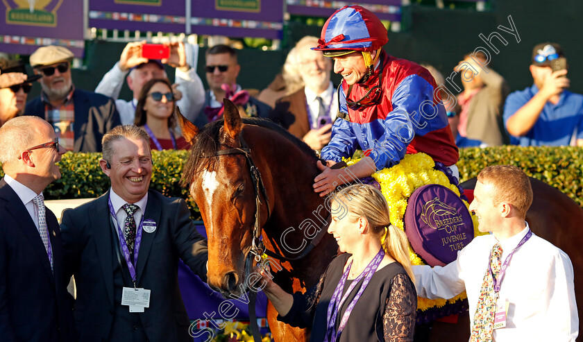 Victoria-Road-0009 
 VICTORIA ROAD (Ryan Moore) after the Breeders' Cup Juvenile Turf 
Breeders Cup Meeting, Keeneland USA, 4 Nov 2022 - Pic Steven Cargill / Racingfotos.com