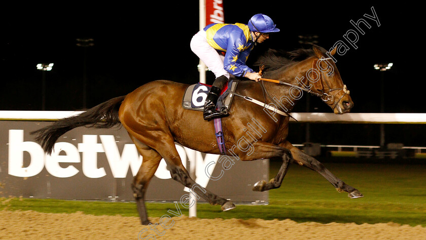 Aircraft-Carrier-0004 
 AIRCRAFT CARRIER (Martin Harley) wins The Betway Stayers Handicap
Wolverhampton 10 Dec 2018 - Pic Steven Cargill / Racingfotos.com