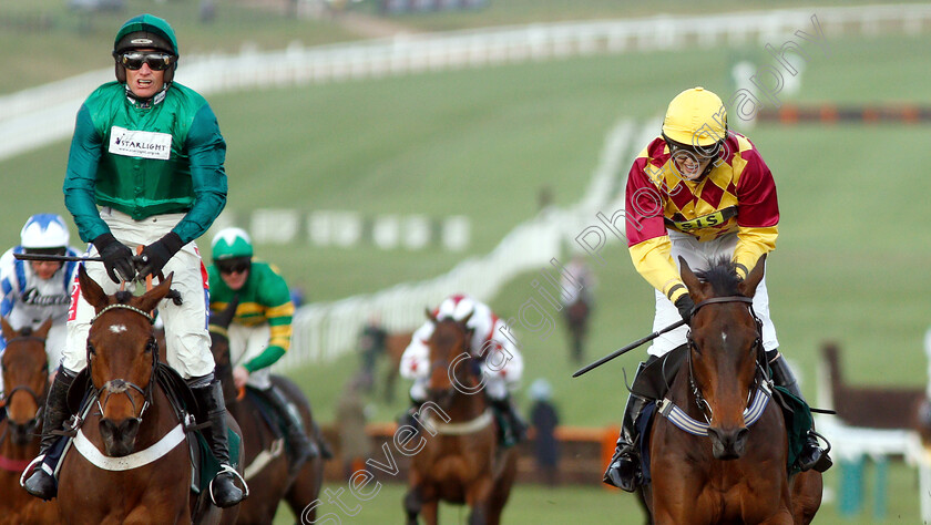 Siruh-Du-Lac-0009 
 SIRUH DU LAC (right, Lizzie Kelly) beats JANIKA (left, Daryl Jacob) in The Brown Advisory & Merriebelle Stable Plate 
Cheltenham 14 Mar 2019 - Pic Steven Cargill / Racingfotos.com