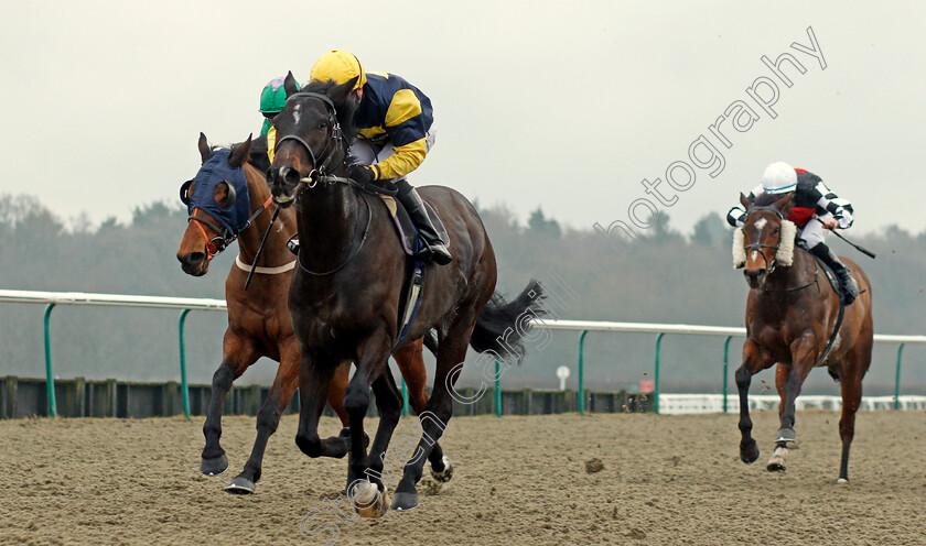 Dutiful-Son-0002 
 DUTIFUL SON (Oisin Murphy) beats POUR LA VICTOIRE (left) in The Betway Claiming Stakes Lingfield 12 Jan 2018 - Pic Steven Cargill / Racingfotos.com