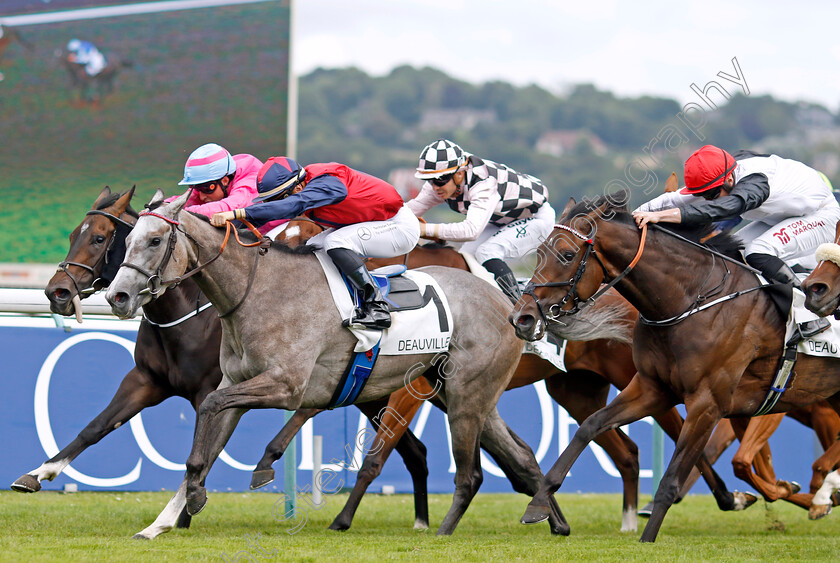 Dschingis-Star-and-Crack-Of-Light-0001 
 DSCHINGIS STAR (left, C Demuro) with CRACK OF LIGHT (right, Tom Marquand)
Deauville 13 Aug 2023 - Pic Steven Cargill / Racingfotos.com