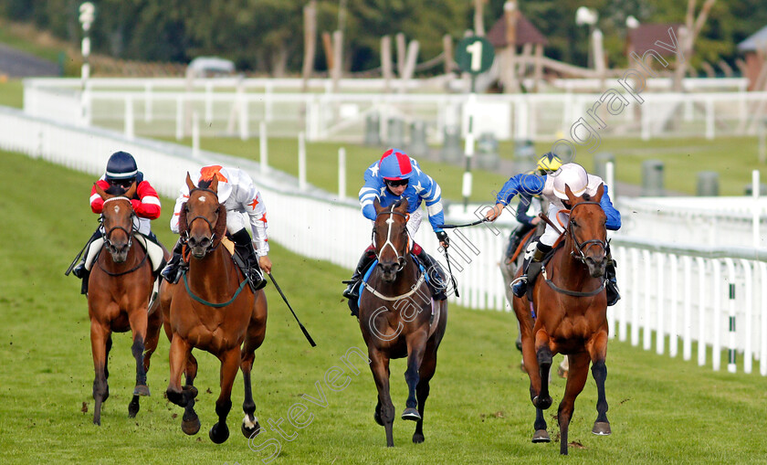 The-Blue-Bower-0002 
 THE BLUE BOWER (right, Tyler Saunders) beats YUKON MISSION (left) in The Ladbrokes Supporting Children With Cancer UK Fillies Handicap
Goodwood 29 Aug 2020 - Pic Steven Cargill / Racingfotos.com