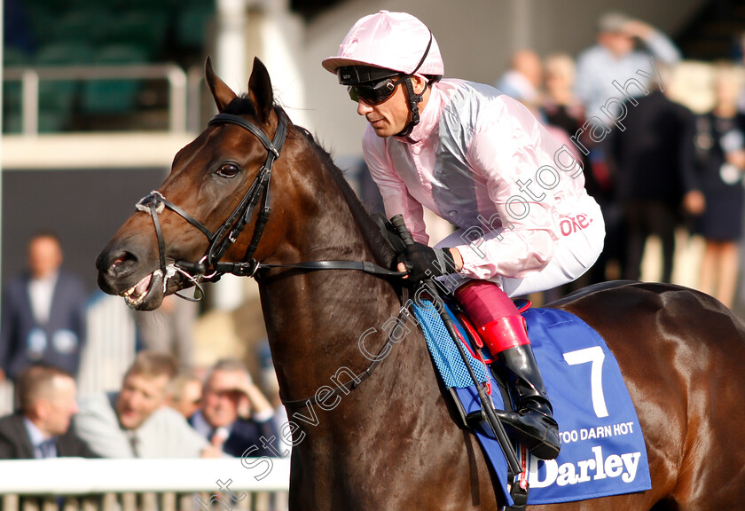 Too-Darn-Hot-0003 
 TOO DARN HOT (Frankie Dettori) before The Darley Dewhurst Stakes
Newmarket 13 Oct 2018 - Pic Steven Cargill / Racingfotos.com