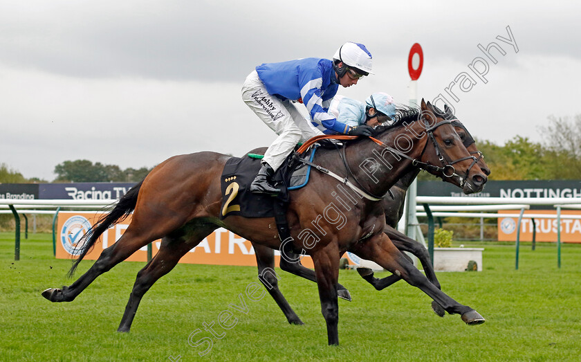 World-Of-Darcy-0003 
 WORLD OF DARCY (Rossa Ryan) wins The Trustatrader Apply Today EBF Novice Stakes
Nottingham 11 Oct 2023 - Pic Steven Cargill / Racingfotos.com