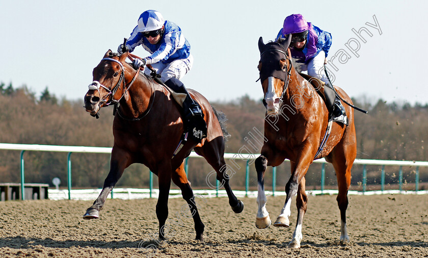 Bangkok-0003 
 BANGKOK (left, Silvestre de Sousa) beats PALAVECINO (right) in The Betway Easter Classic All-Weather Middle Distance Championships Conditions Stakes
Lingfield 2 Apr 2021 - Pic Steven Cargill / Racingfotos.com